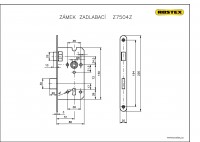 Zámek zadlabací Z7504Z-Z-01 pro klíč Zn